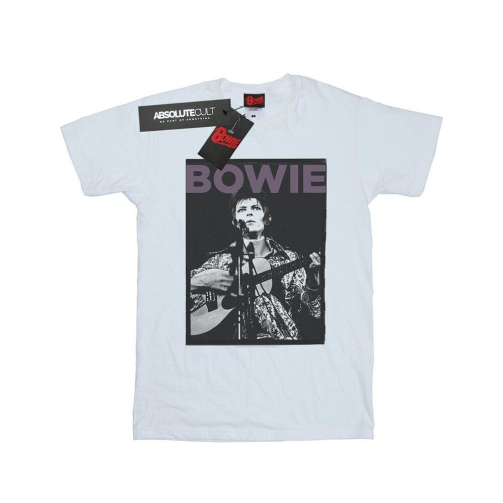 David Bowie Mens Rock Poster T-Shirt / White